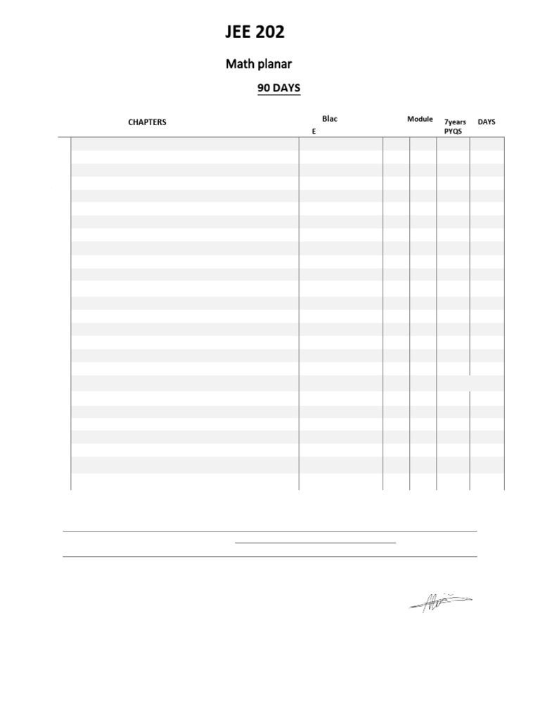 Math Plan | PDF