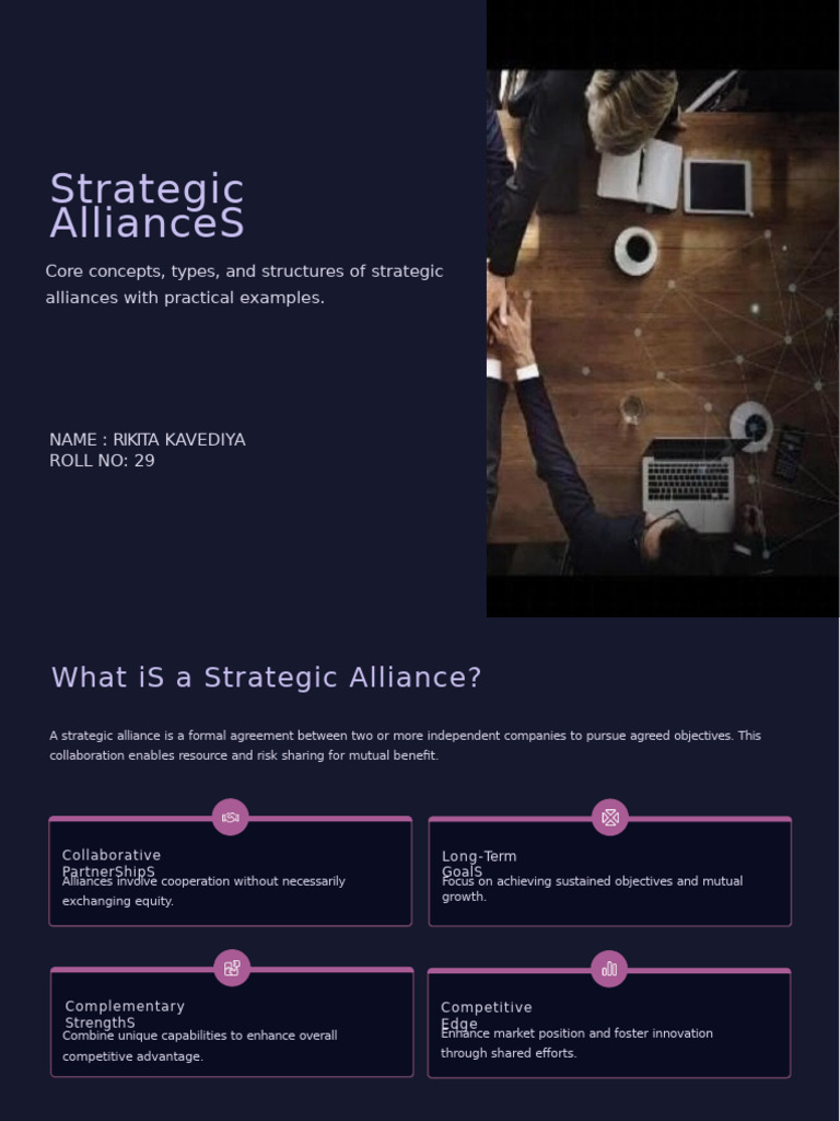 Strategic Alliances: Types and Benefits | PDF | Innovation | Joint Venture