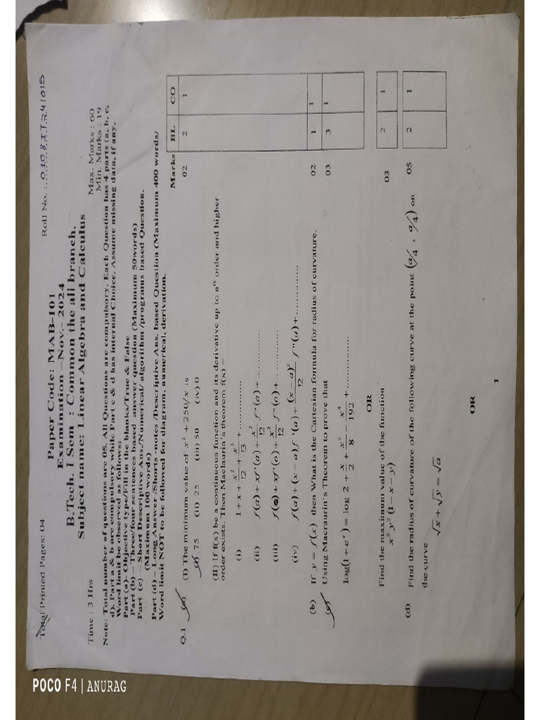 Maths Pyq PDF - 2208250026014 | PDF