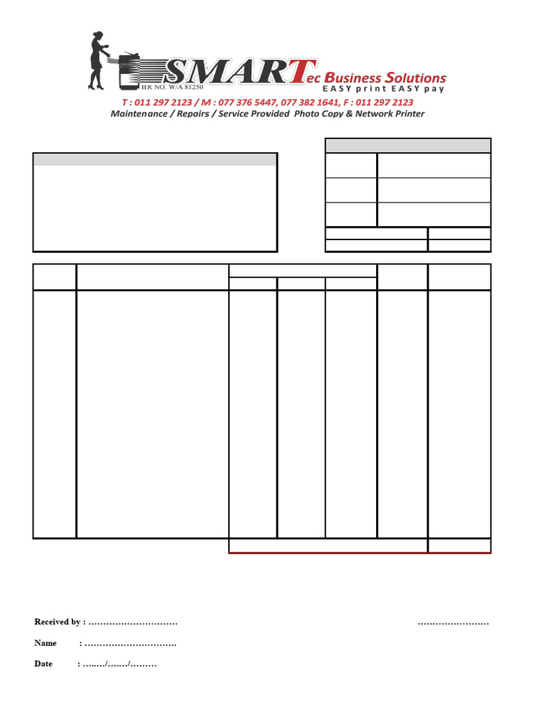 Invoice for Photocopy Machine Purchase | PDF