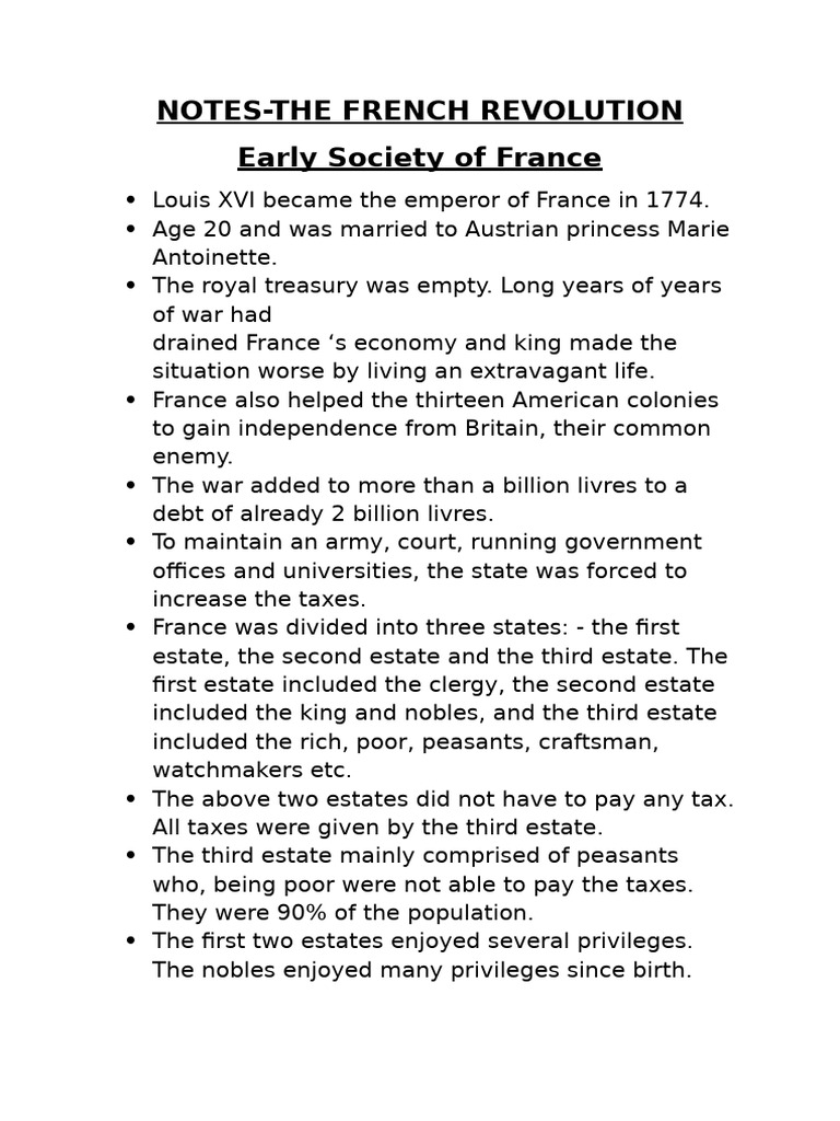 Causes of the French Revolution | PDF | Taxes | Economies