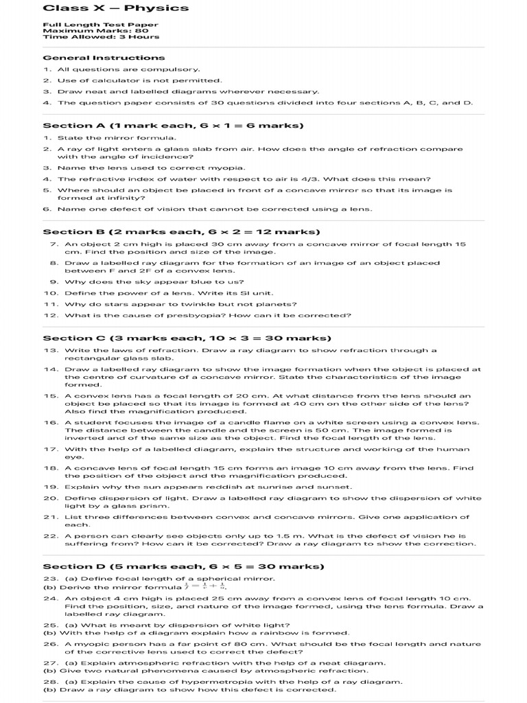 X Physics & Bio | PDF
