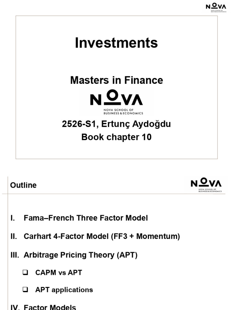 Carhart 4-Factor Model Explained | PDF | Capital Asset Pricing Model ...