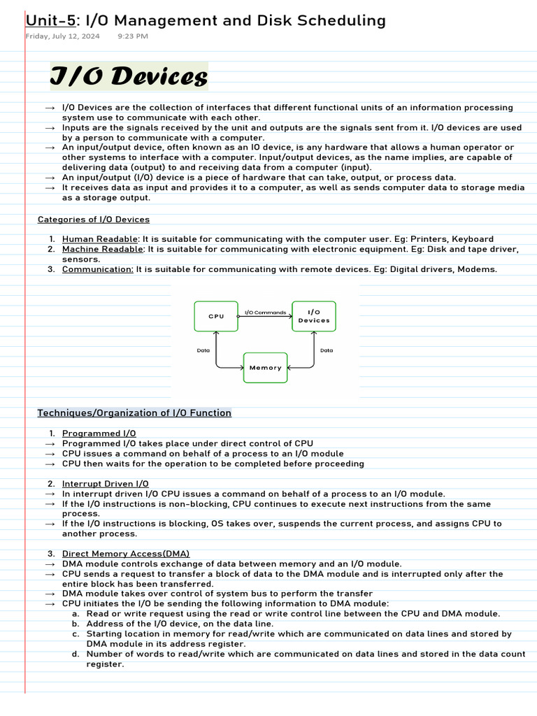 Understanding I/O Devices and Management | PDF | Computer File | Input ...