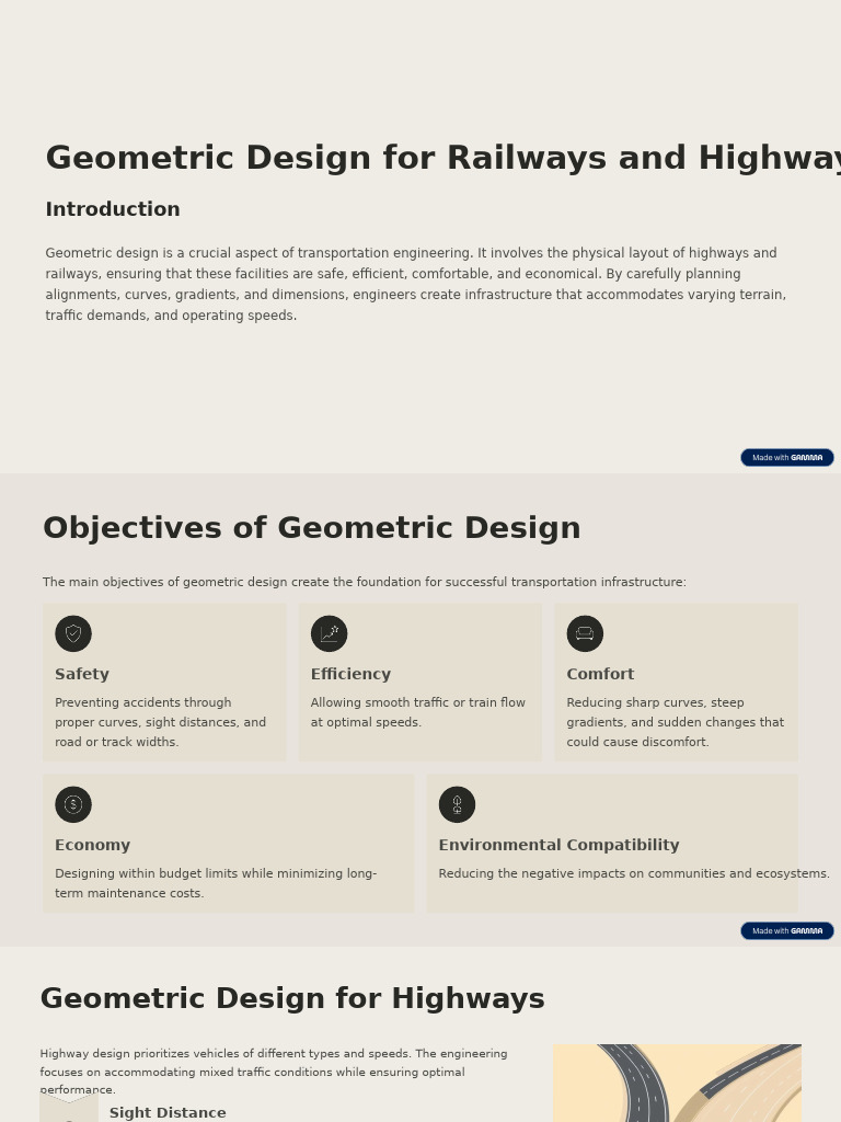 Geometric Design for Transport Systems | PDF | Rail Transport | Train