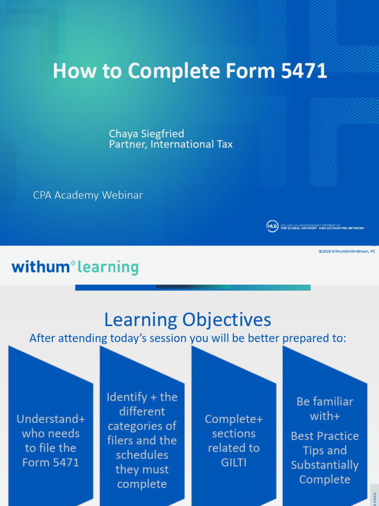 How To Fill Form 5471 | PDF | Taxation | Economies