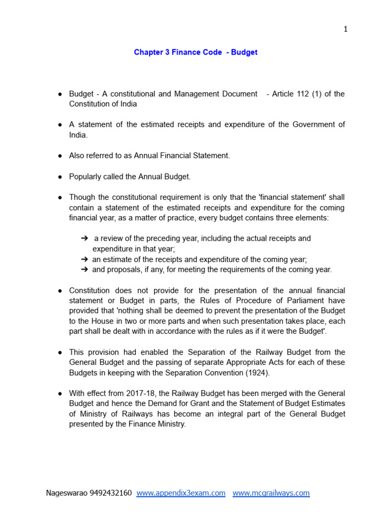 Budgetary Framework and Expenditure Types | PDF | Expense | Budget