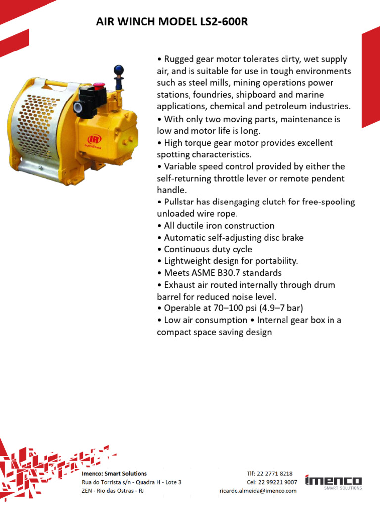 Durable Air Winch for Tough Environments | PDF