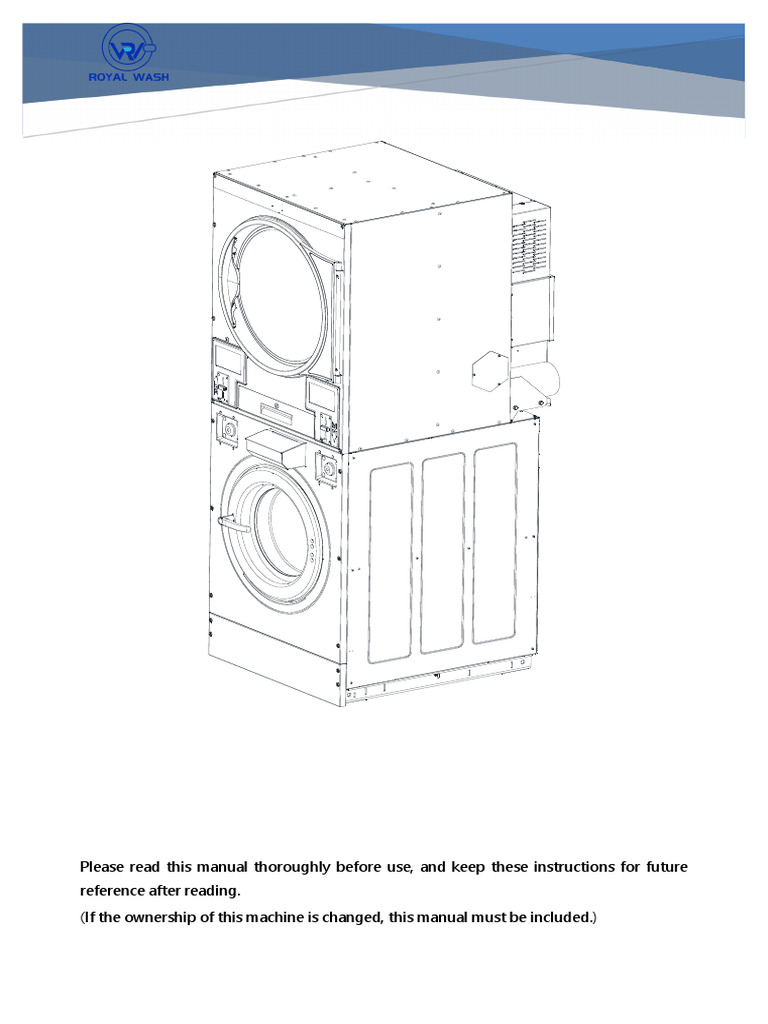 Fully Automatic Washer Dryer Manual | PDF | Washing Machine | Water Heating