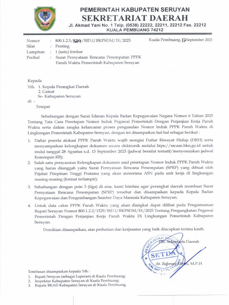 Sprp Pppk Paruh Waktu | PDF