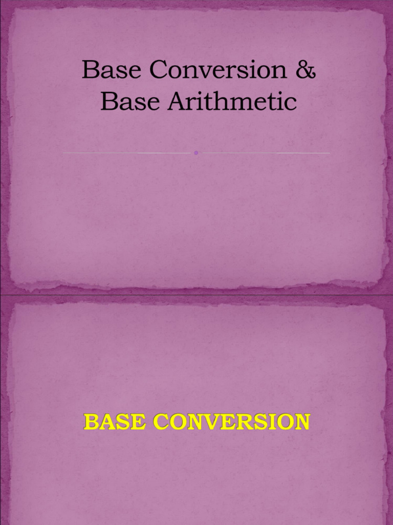 Understanding Number Bases and Conversions | PDF | Decimal | Numbers
