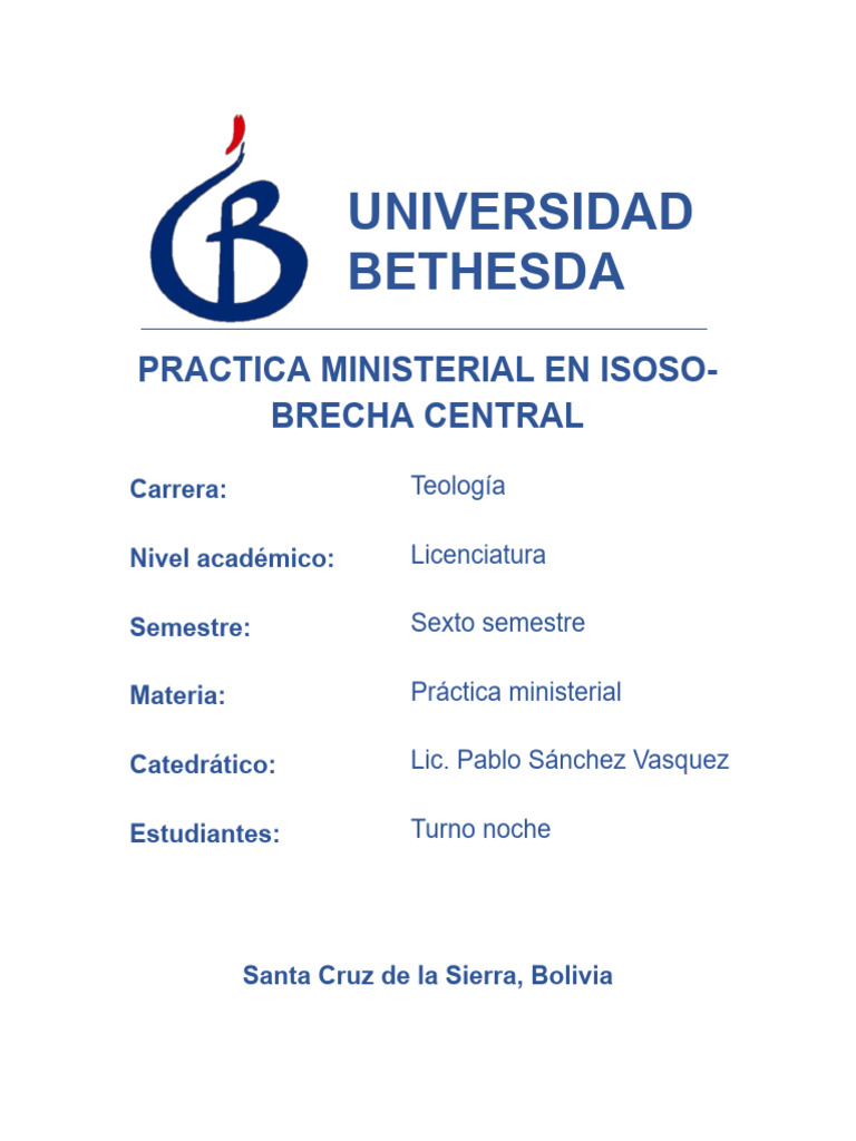 Informe de Isoso | PDF | Oración | Amor