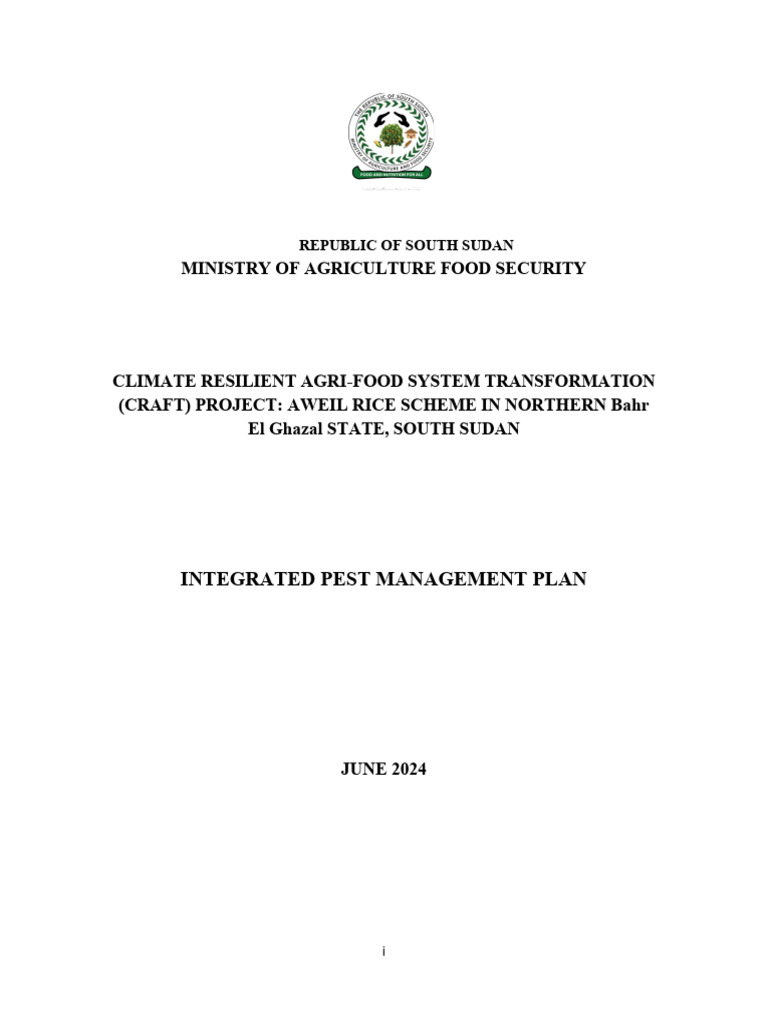 Integrated Pest Management Plan for Aweil Rice | PDF | Pesticide ...