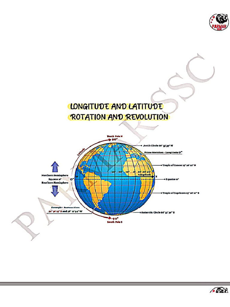 Longitude and Latitude, Rotation and Revolution | PDF