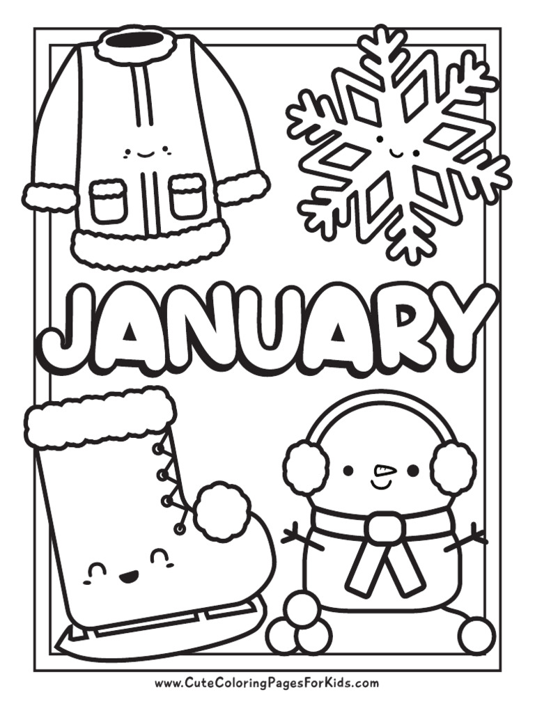 January Coloring Pages Printable | PDF