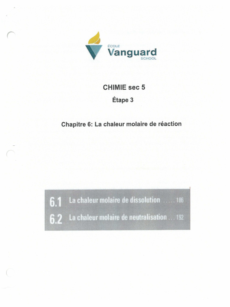 Chaleur Molaire de Dissolution | PDF | Ion | Liaison chimique