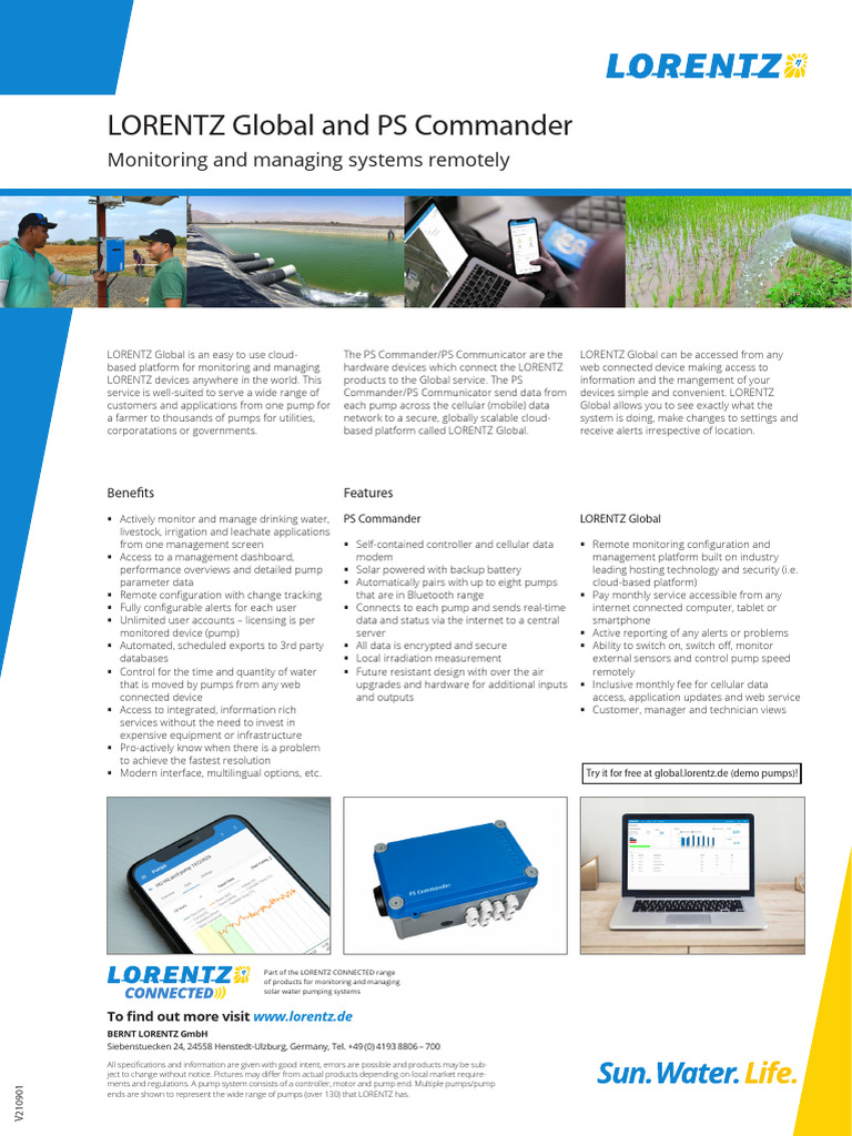 Datasheet Lorentz Global and Ps Commander en | PDF | Internet | Cloud ...
