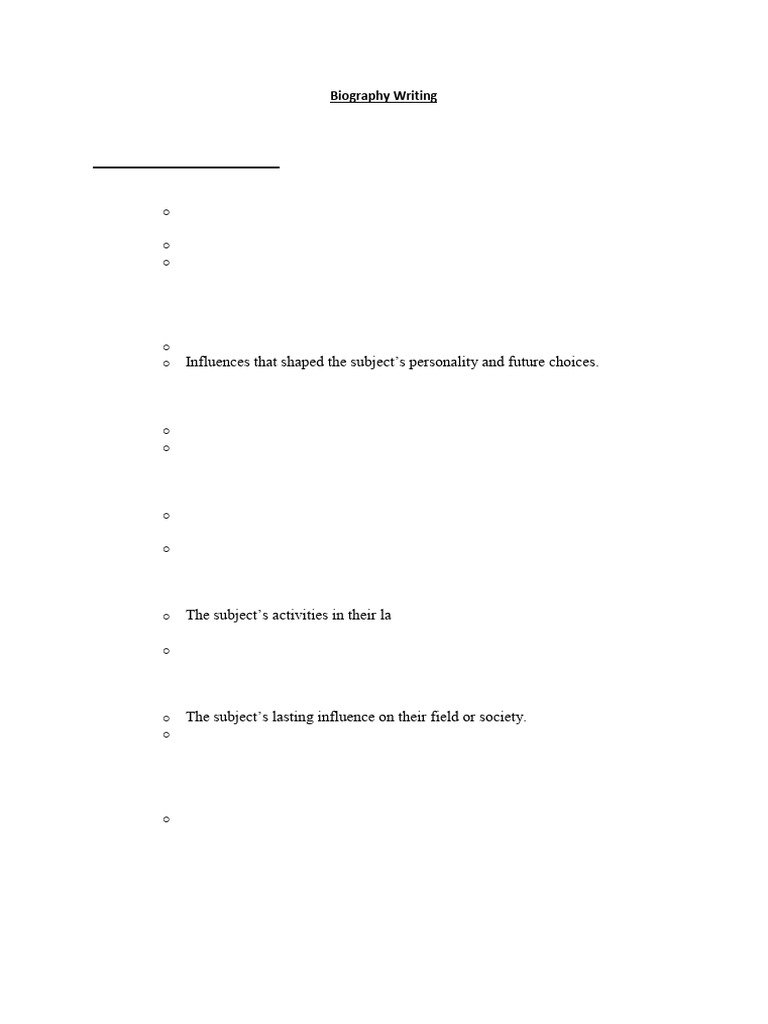 How to Write a Compelling Biography | PDF | Charles Darwin | On The ...