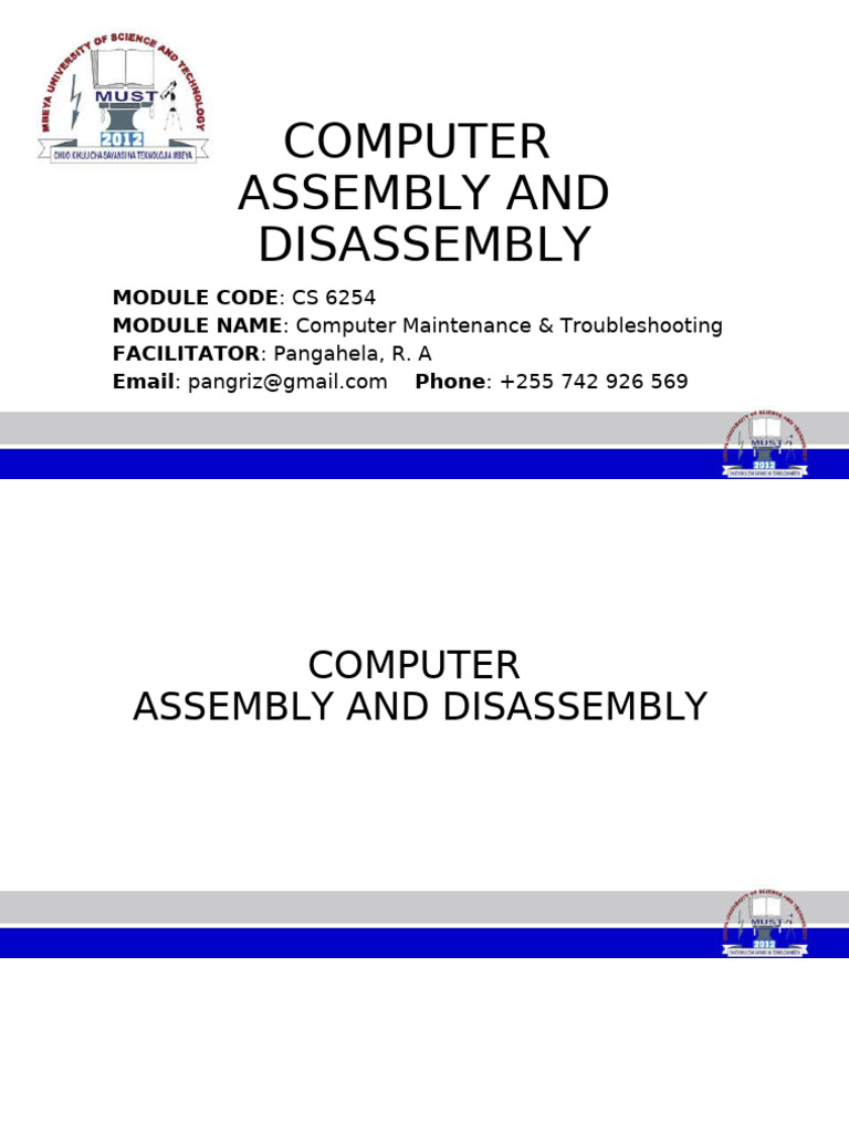 Tools for Computer Assembly Guide | PDF | Usb | Laptop