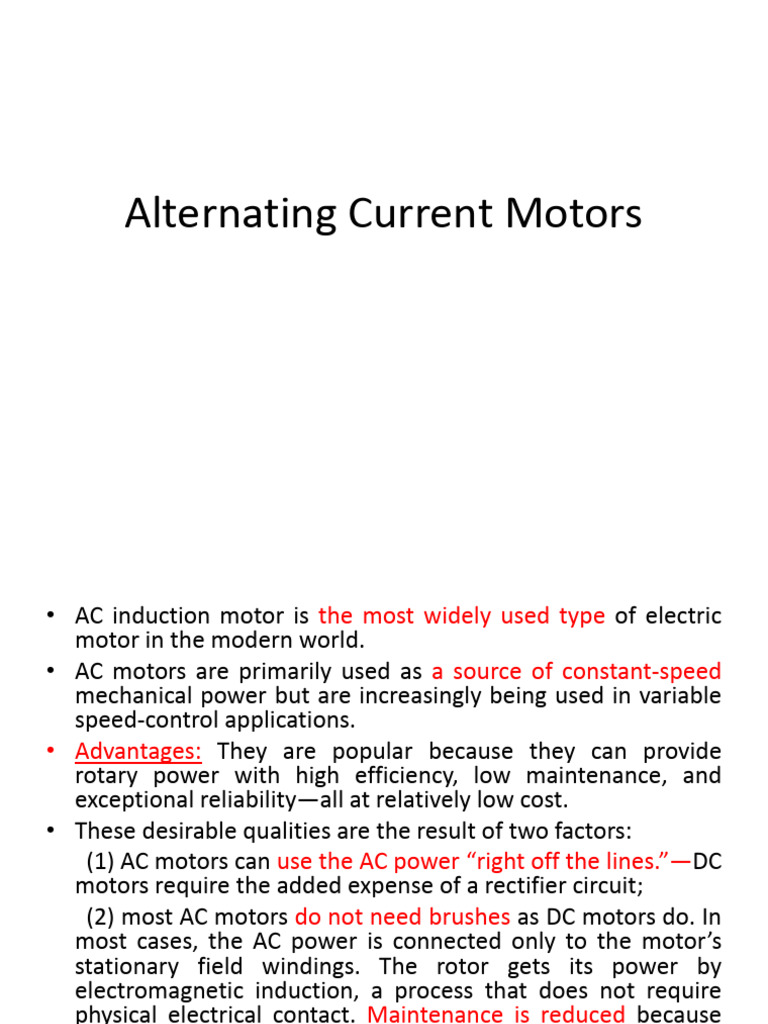 Understanding AC Induction Motors | PDF | Electric Motor | Alternating ...