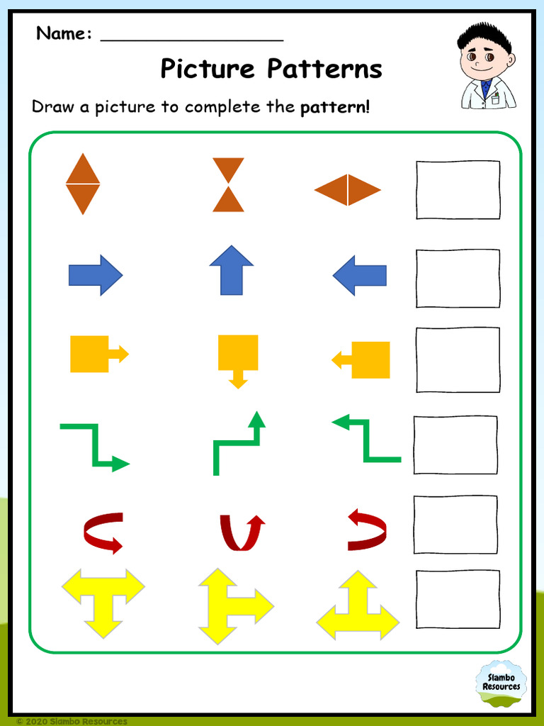 Grade 3 Pattern Worksheet 6 | PDF