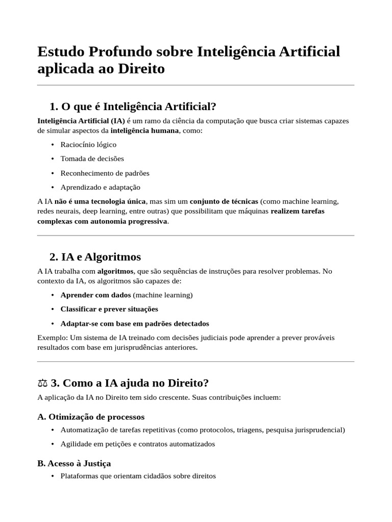 IA no Direito: Transformações e Desafios | PDF | Inteligência ...