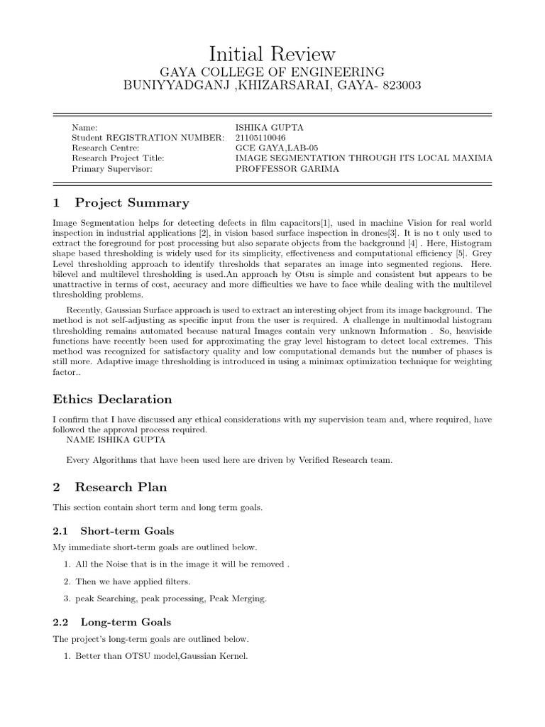 Image Segmentation Techniques Overview | PDF | Image Segmentation ...