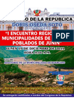 FORO REGIONAL Municipal Ida Des Centros Poblados