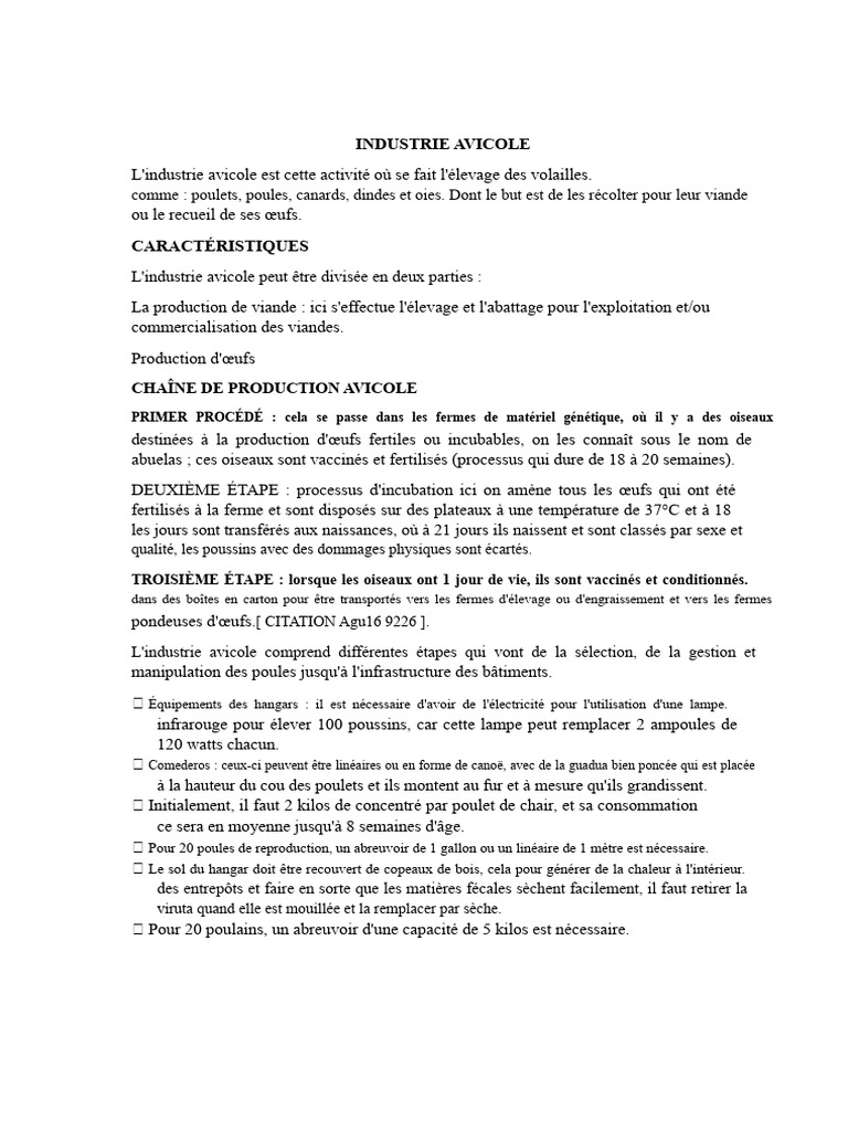 Guide complet sur l'industrie avicole | PDF | Aviculture | Poulet