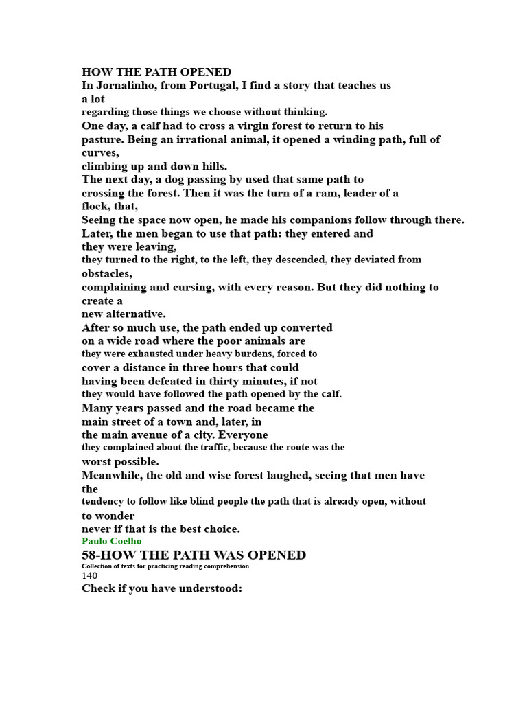 How The Path Was Opened | PDF