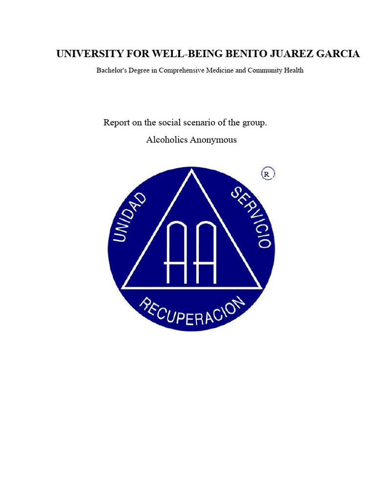 Alcoholics Anonymous Report | PDF | Twelve Step Program | Alcoholics ...