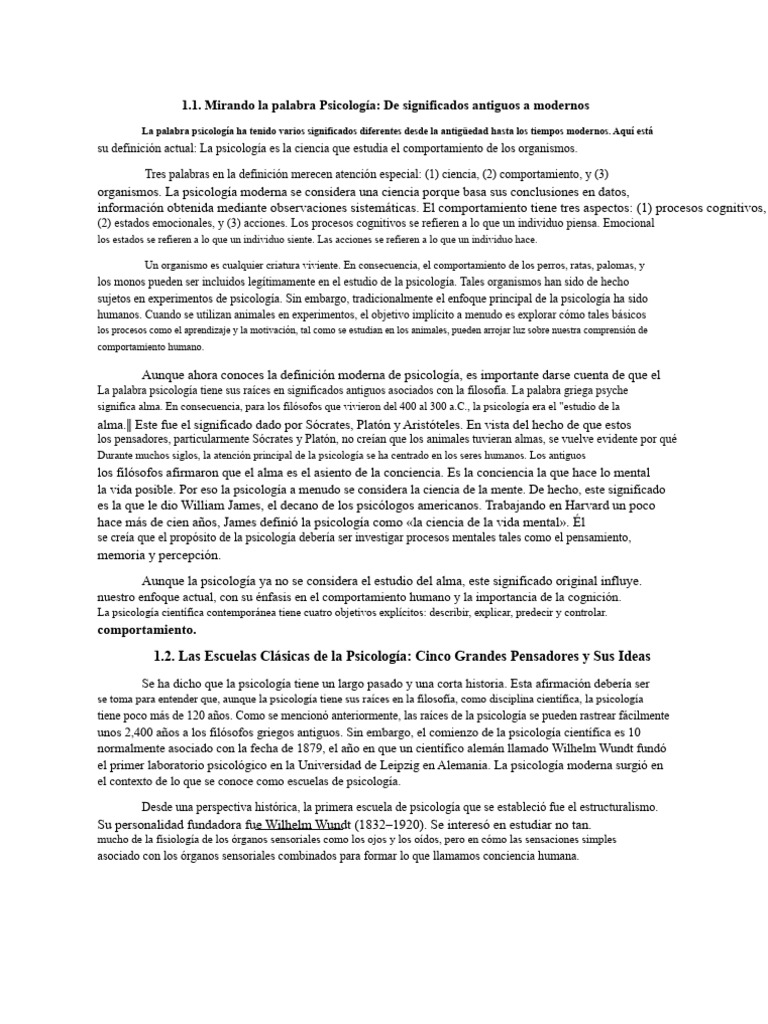 Evolución de la Psicología: De la Alma a la Ciencia | PDF | Sicología ...