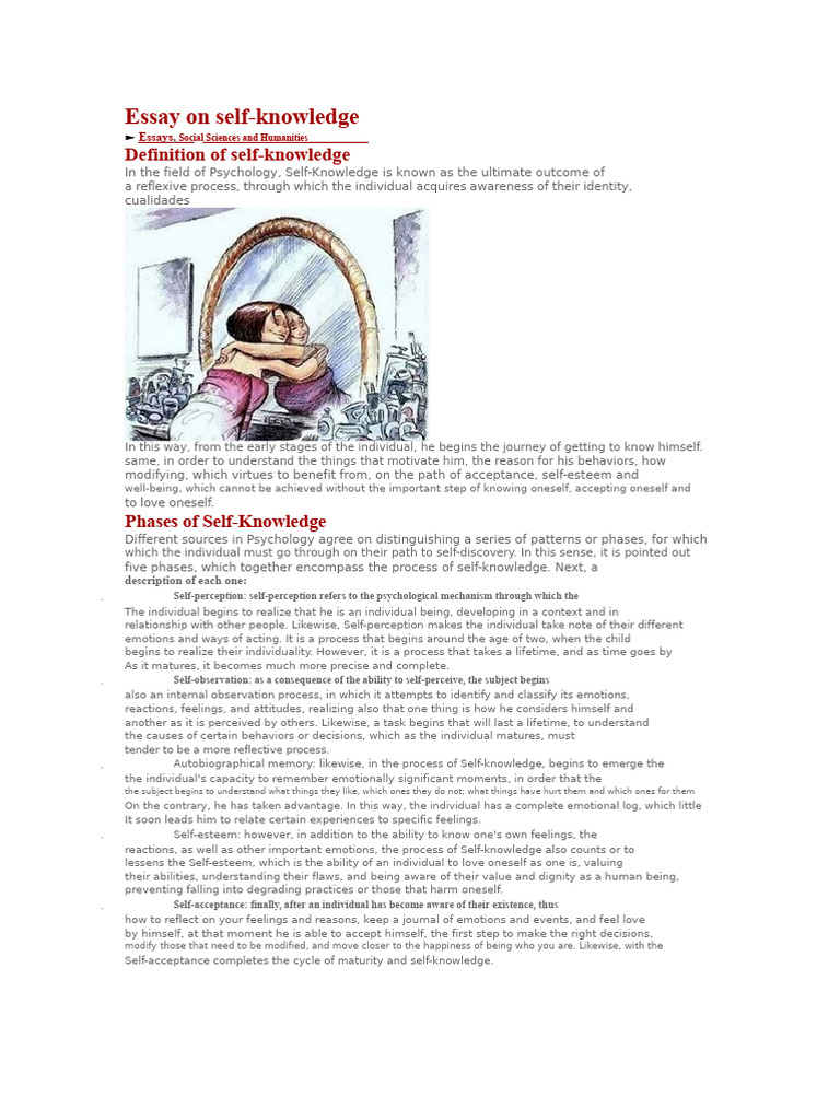 Phases of Self-Knowledge | PDF | Feeling | Self Esteem