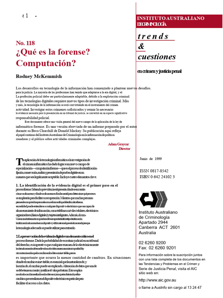 Forense Computacional en Crimen y Justicia | PDF | Informática ...