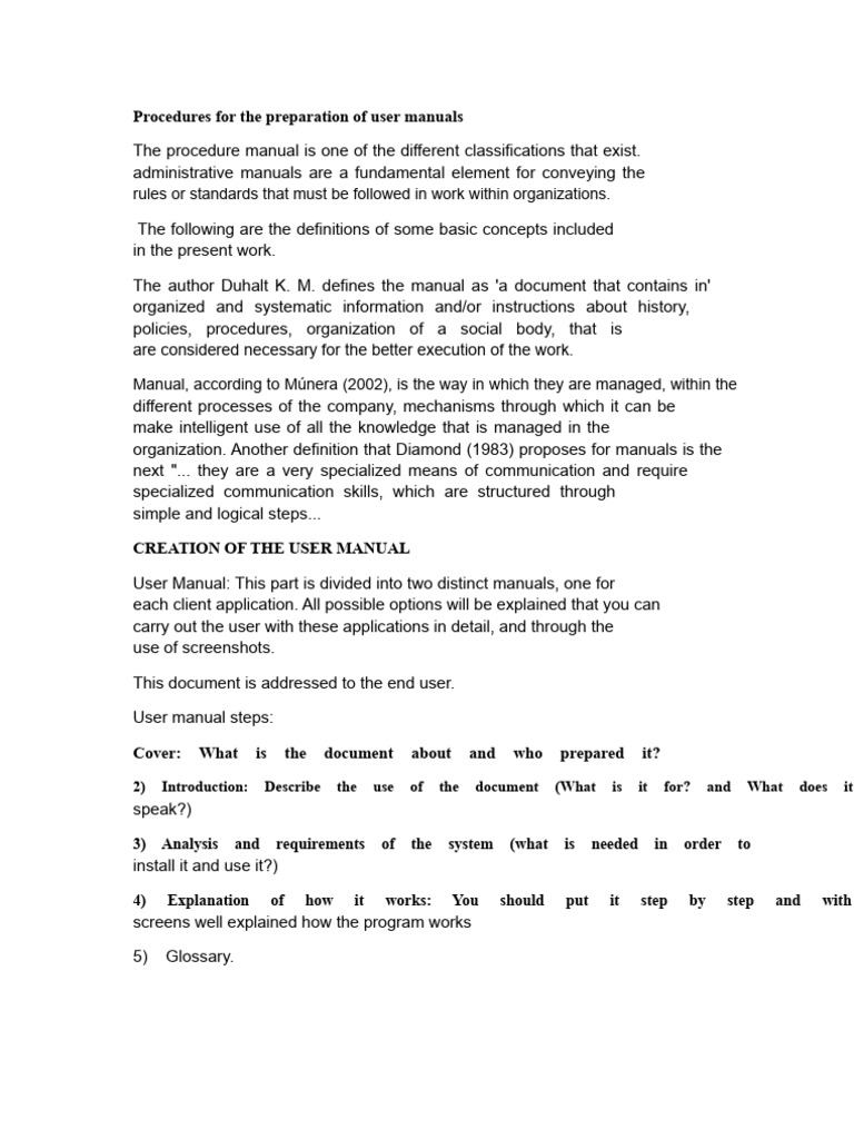 Manual Format | PDF