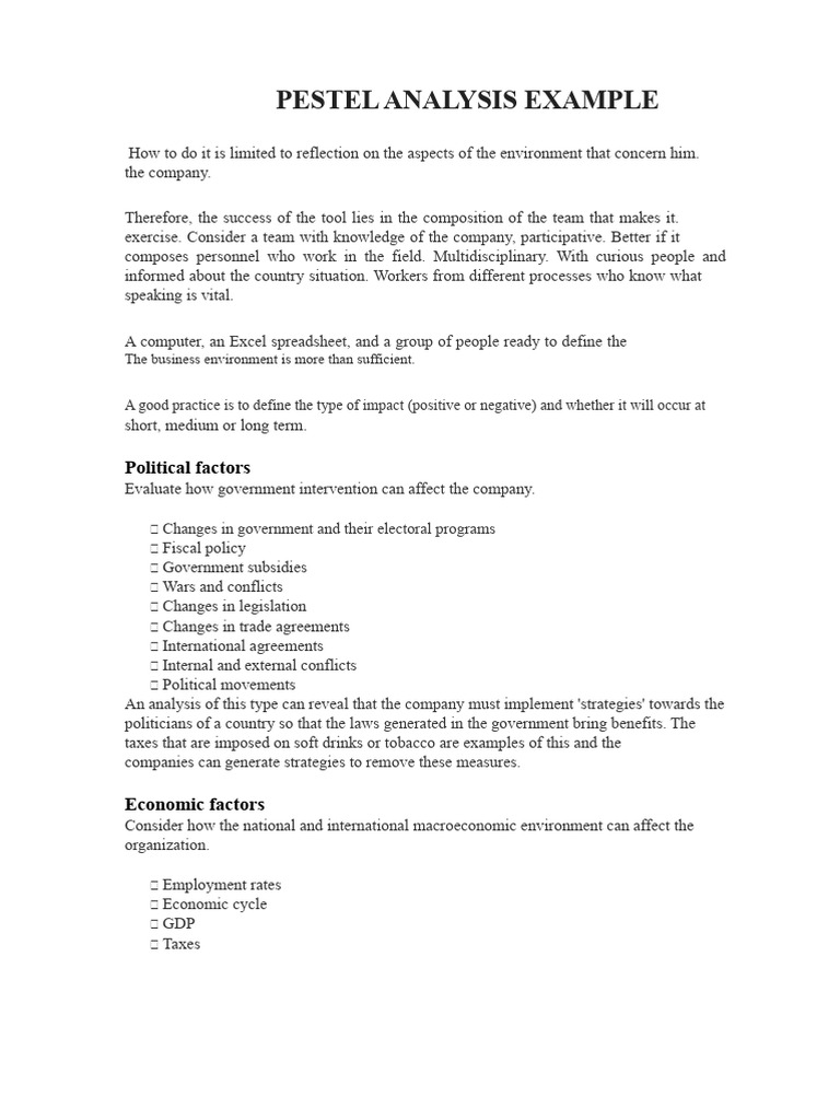 PESTEL Analysis Guide for Businesses | PDF | Economics | Consumer Behaviour