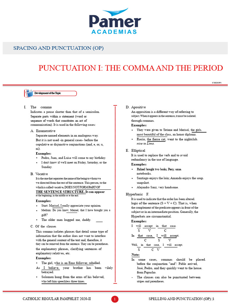 Comma and Period Usage Guide | PDF | Comma | Punctuation