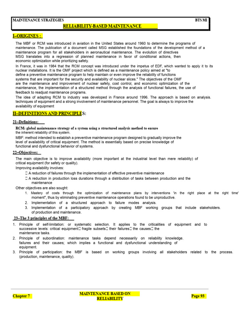 Reliability-Based Maintenance Strategies | PDF | Reliability Engineering