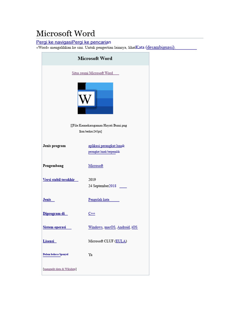 Microsoft Word CONTOH | PDF