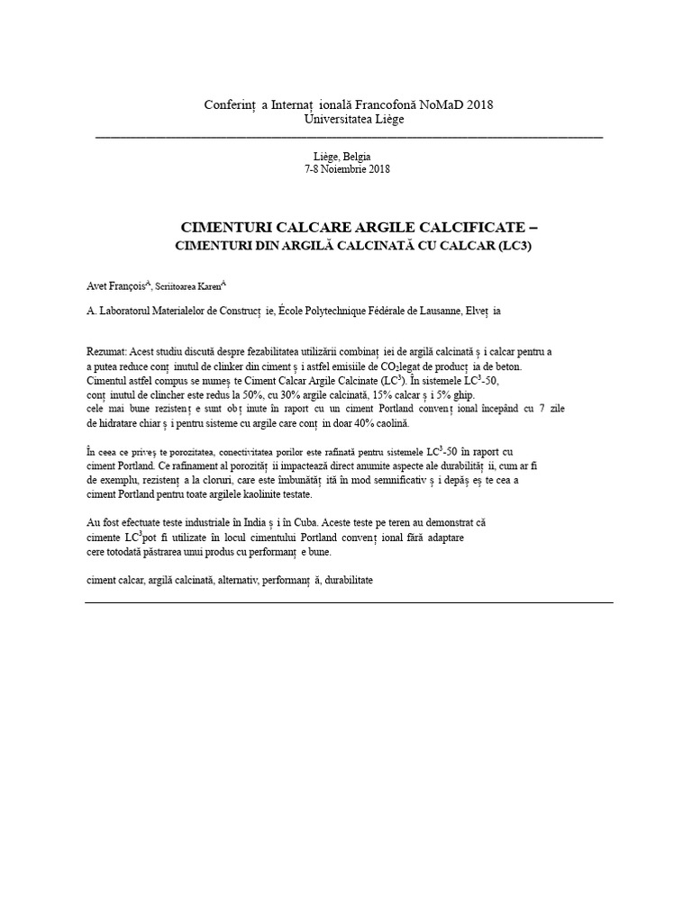 Utilizarea Argilei Calcinate | PDF