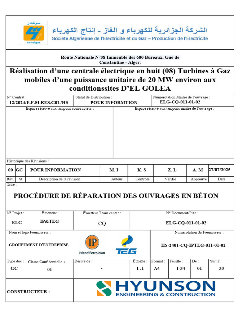 Procédure de Réparation Béton TK 08 & 09 | PDF | Béton | Mortier (matériau)