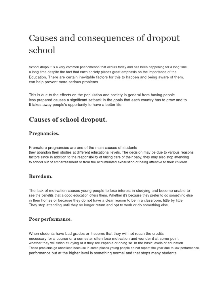 School Dropout Articles | PDF | Latin America | Motivation