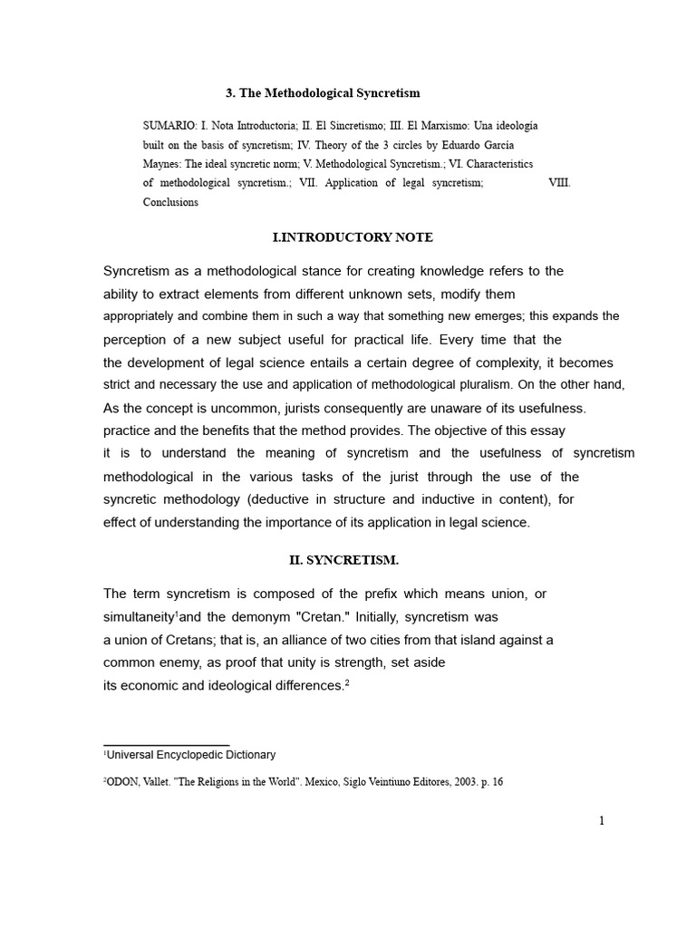 Understanding Methodological Syncretism | PDF | Marxism | Karl Marx
