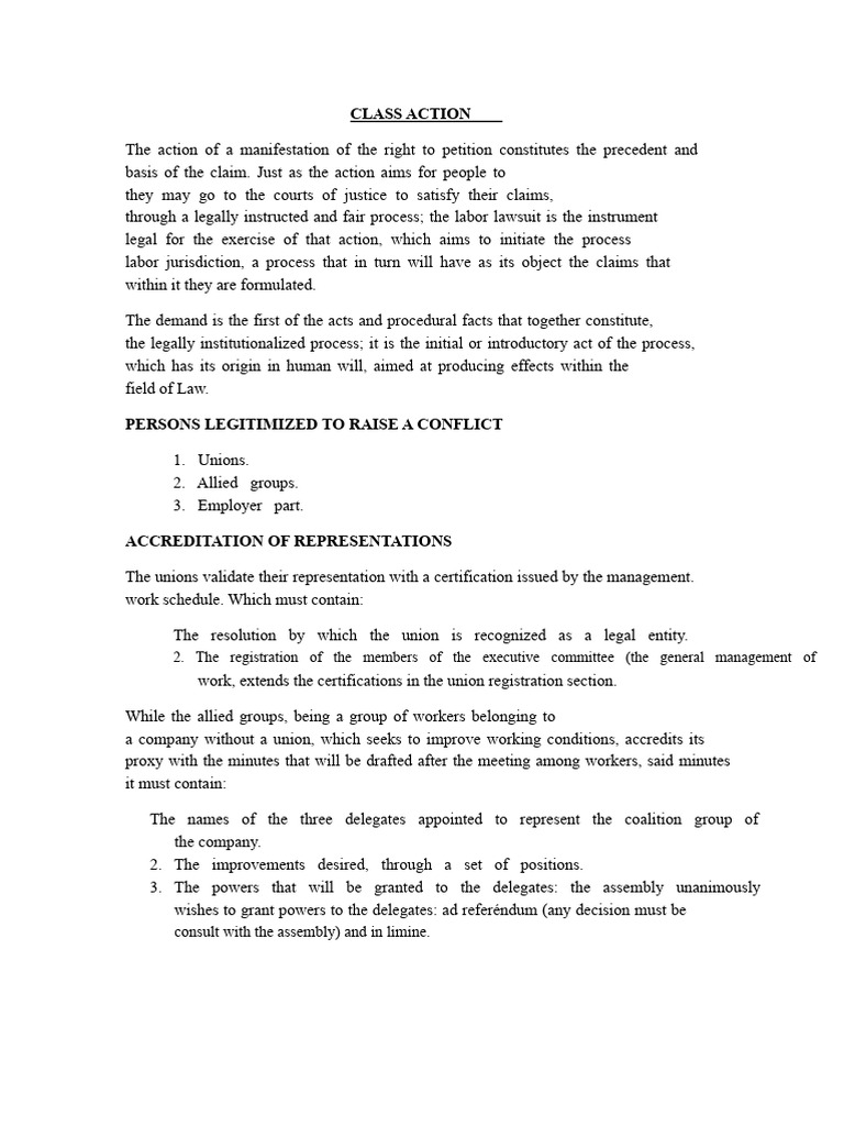 Understanding Labor Class Actions | PDF | Class Action | Lawsuit