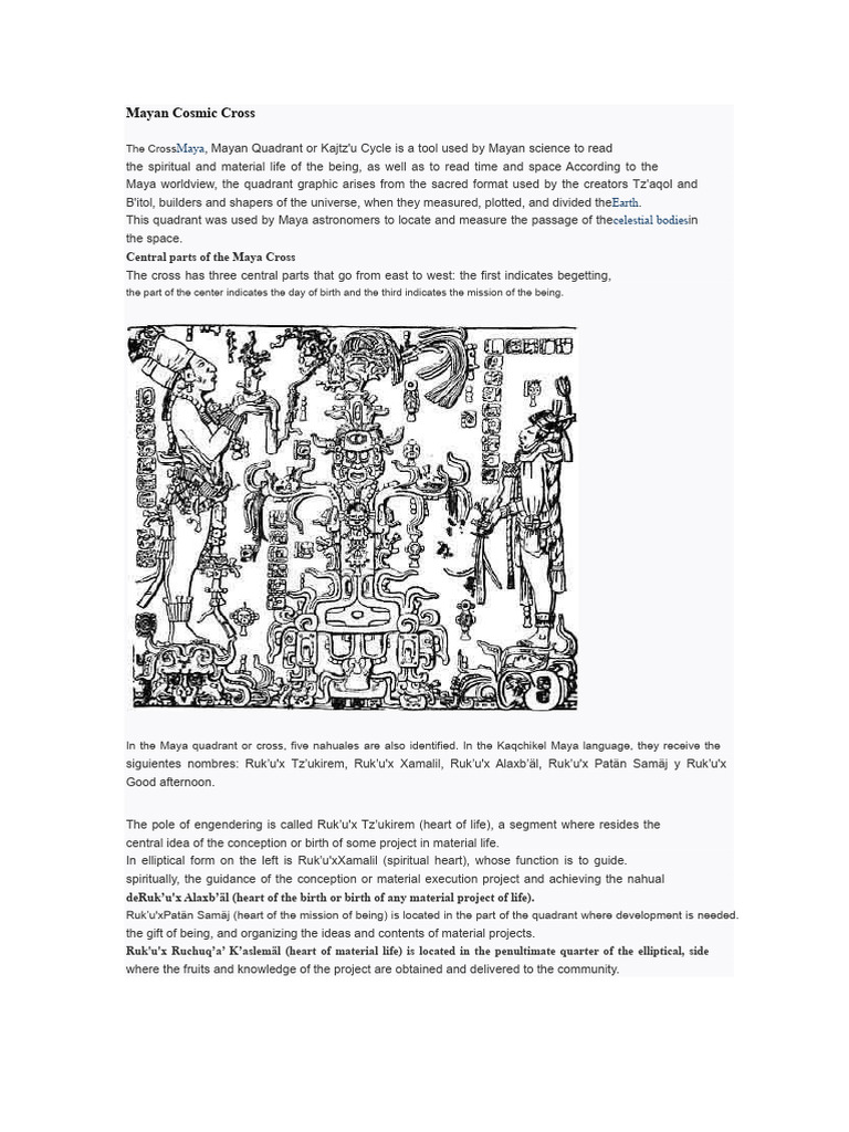 Understanding the Mayan Cosmic Cross | PDF