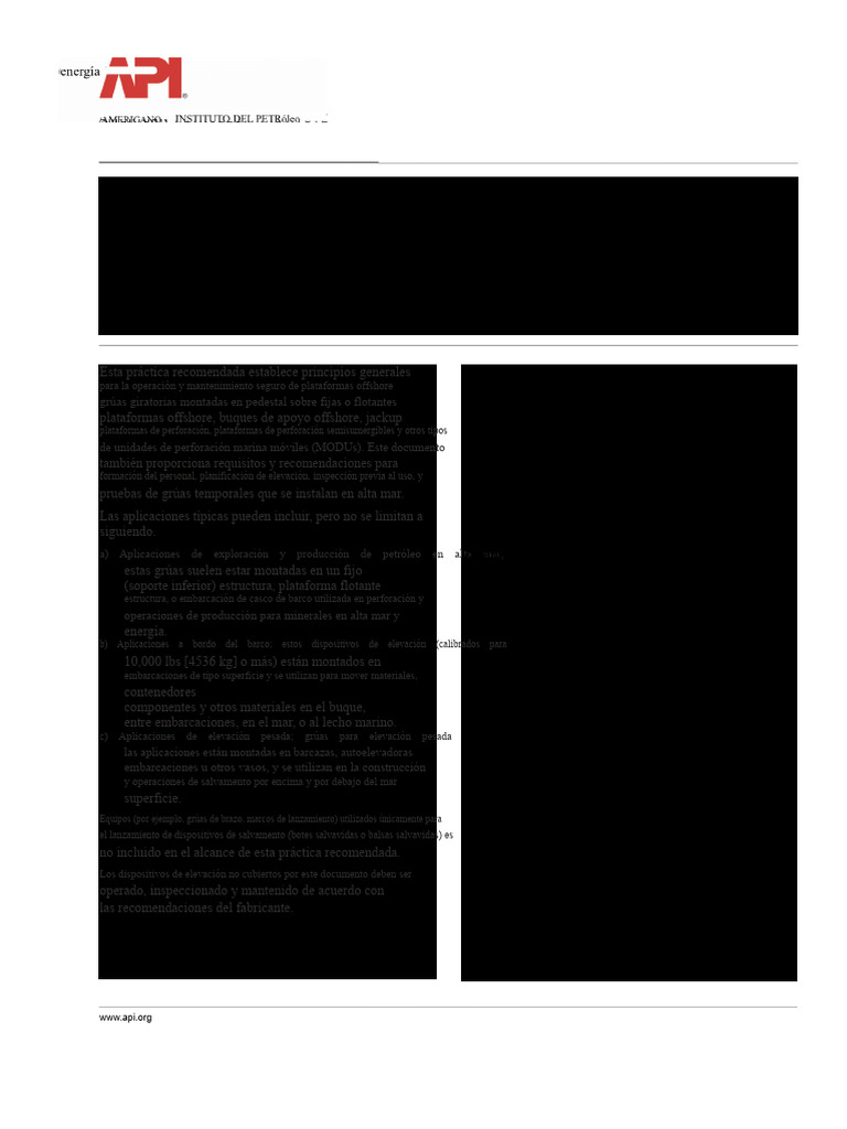 Práctica Recomendada de API 2D: Operación y Mantenimiento de Grúas ...