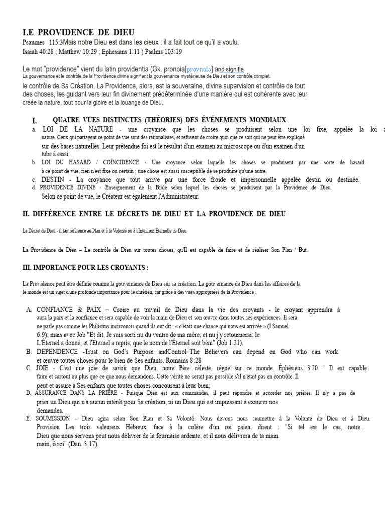 Comprendre la Providence Divine | PDF | Dieu | Livre de Job