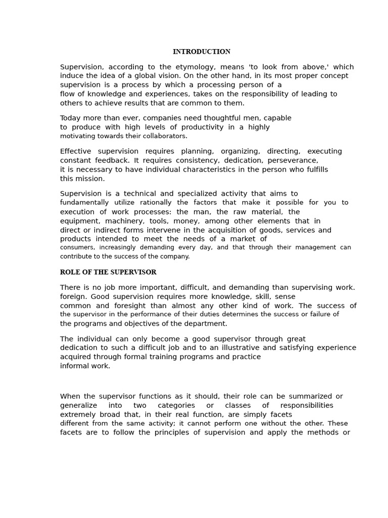 Effective Supervision in Organizations | PDF | Knowledge | Experience
