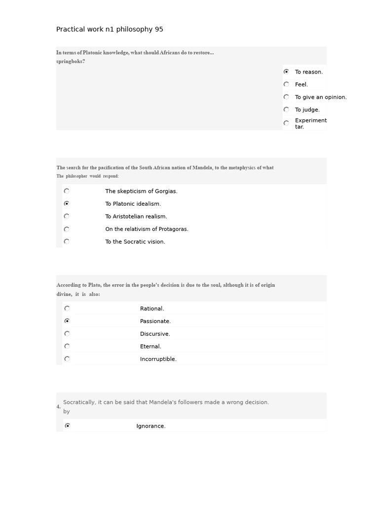 Practical Work 1 Philosophy Ues21 | PDF | Plato | Socrates