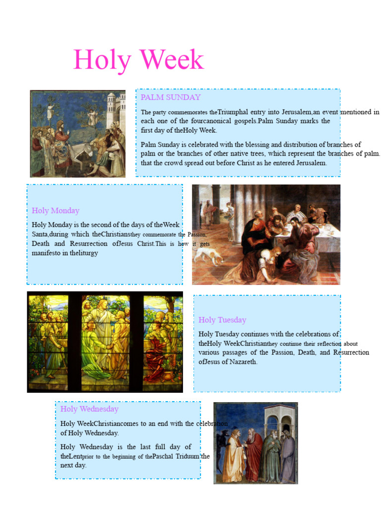 Holy Week | PDF | Christian Worship And Liturgy | Catholic Liturgy
